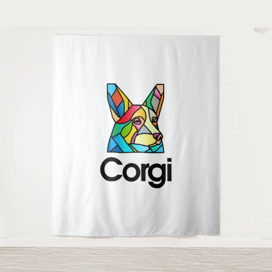 コーギ犬のオーナーペンブロークメンズウェルシュコーギーメンズ タペストリー (正面)