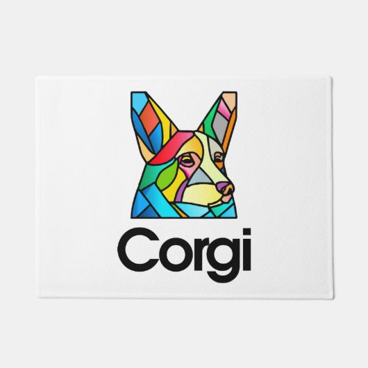 コーギ犬のオーナーペンブロークメンズウェルシュコーギーメンズ ドアマット (正面)