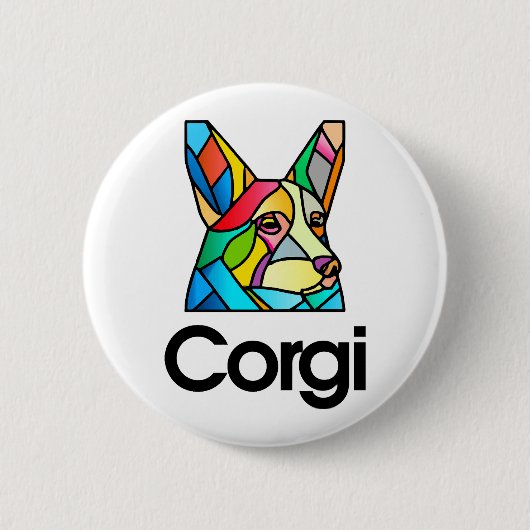 コーギ犬のオーナーペンブロークメンズウェルシュコーギーメンズ 缶バッジ (正面)