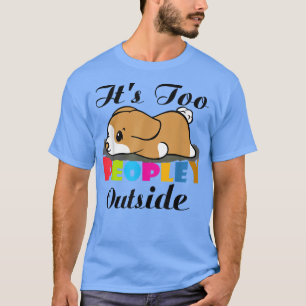 コーギ犬の外の人々が入るために眠っている Tシャツ