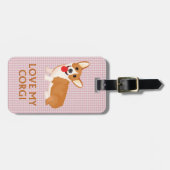 コーギ犬の愛 ラゲッジタグ (正面横)