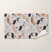 コーギ犬の足と骨バスタオルセット バスタオルセット (ハンドタオル)