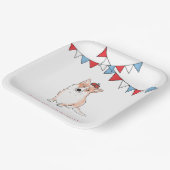 コーギ王室のスクエア紙プレート ペーパープレート (傾斜あり)