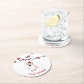 コーギ王室のラウンド紙コースター ラウンドペーパーコースター (インサイチュ)