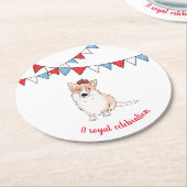 コーギ王室のラウンド紙コースター ラウンドペーパーコースター (アングル)