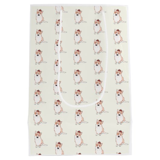 コーギ王室の抱き枕 ミディアムペーパーバッグ (裏面)