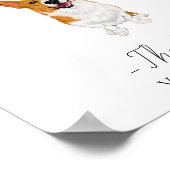 コーギ結婚のドリンク徴候 ポスター (角)