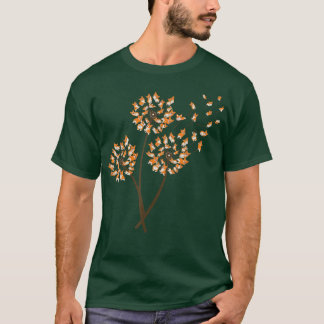 コーギ花ティーはフライdandelion犬の恋人t犬t犬t犬 tシャツ