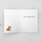 コーギ誕生日ウィッシュカード カード (内部)