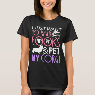 コーギ読シュナウザーの本読犬T型 Tシャツ