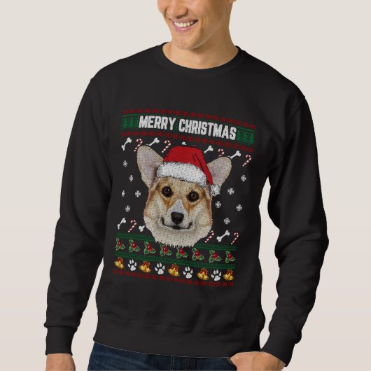 コーギ醜いクリスマススセーターMerry Christmas 871 スウェットシャツ (正面)