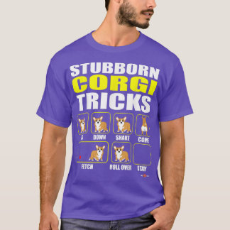 コーギ頑固なコーギトリックおもしろいコーギティー Tシャツ