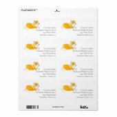 コーギ飛んでいるのカスタムラベル ラベル (フルシート)