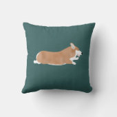 コーギ飛んでいる装飾用クッション クッション (裏面)