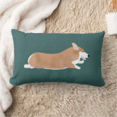 コーギ飛んでいる装飾用クッション ランバークッション (ブランケット)