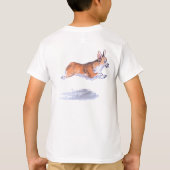 コーギ飛行絵画時間 Tシャツ (裏面)