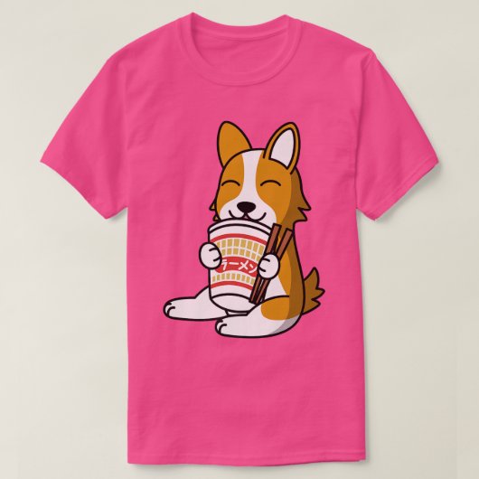 コーギ食べーのインスタントラーメンDog289 Tシャツ (デザイン正面)