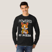 コーギ食べーのピザコおもしろいルギピザ88 Tシャツ (正面フル)
