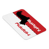 コーギ食べ物を与えドッグの食べ物を与え私はマグネットドッグが飢えている マグネット (右側)