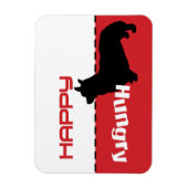 コーギ食べ物を与えドッグの食べ物を与え私はマグネットドッグが飢えている マグネット (縦)