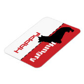 コーギ食べ物を与えドッグの食べ物を与え私はマグネットドッグが飢えている マグネット (左側)