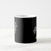 コーギ黄と黒の通芯線 コーヒーマグカップ (中央)