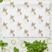 コーギ（赤） キッチンタオル (折り畳み)