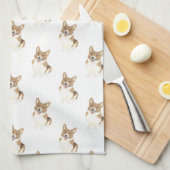 コーギ（赤） キッチンタオル (四つ折り)