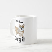 コーギIラブコーギコーヒーマグ コーヒーマグカップ (正面左)