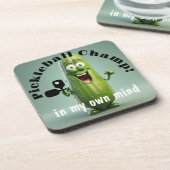 コークおもしろいバック付きピックボールコースター – 6セット コースター (左側)