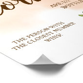 コークの数 |ブルゴーニュブライダルシャワーゲームサイン ポスター (角)