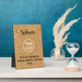 コークエレガントウェルカムホーム靴を取り外して フォトプラーク