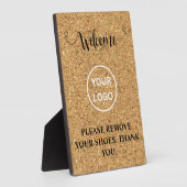 コークエレガントウェルカムホーム靴を取り外して フォトプラーク (側面)