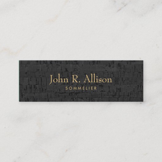 コークカッコいいソムリエワイン専門家 スキニー名刺 (正面)