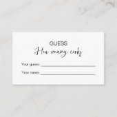 コークスの数をブライダルする エンクロージャーカード (正面)