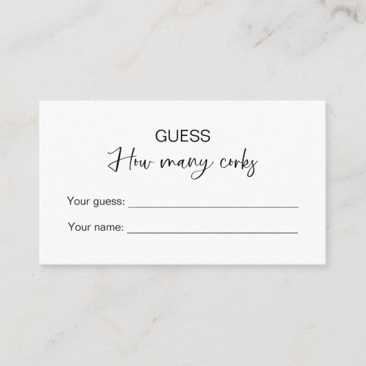 コークスの数をブライダルする エンクロージャーカード (正面)