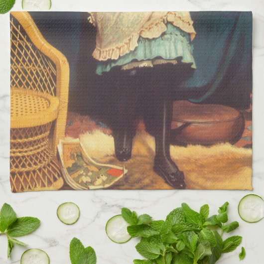 コークスイングイーズアスティングチャールズバートン理容師 キッチンタオル (折り畳み)