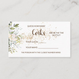 コークスハバルブライダルシャワーゲームカードの数 プレイスカード