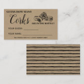 コークスブライダルシャワー素朴ゲームカード数 プレイスカード (正面/裏面)
