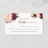 コークスマルサラブライダルシャワーゲームカード数 プレイスカード (正面)