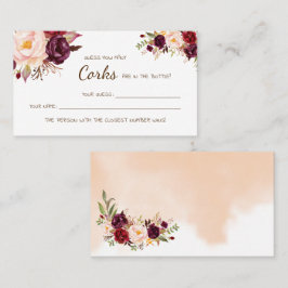 コークスマルサラブライダルシャワーゲームカード数 プレイスカード