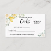 コークスレモン&バラブライダルシャワーゲームP プレイスカード (正面)