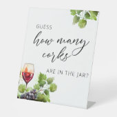 コークスワイナリーゲームブライダルシャワー記号 台座サイン (正面)