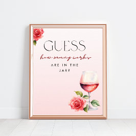 コークスワインのテーマシャワーゲームのサインの数 ポスター