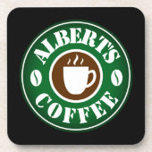 コークパーソナライズされたバックのコーヒーと飲み物用コースター コースター (正面)