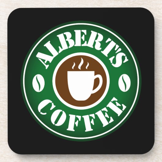 コークパーソナライズされたバックのコーヒーと飲み物用コースター コースター (正面)