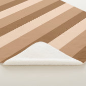 コーグラデーションストライプヒの茶色の色調 シェルパブランケット (3/4)