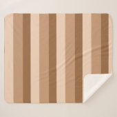 コーグラデーションストライプヒの茶色の色調 シェルパブランケット (正面(横))