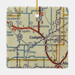 コーゲートOKレトロマップ セラミックオーナメント