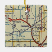 コーゲートOKレトロマップ セラミックオーナメント (正面)